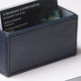 Leather Business Card Holder Ink Blue, thumbnail 3 of 5