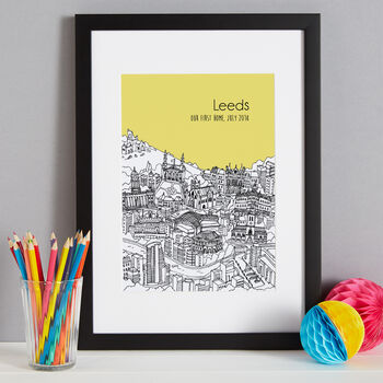 Personalised Leeds Print, 5 of 10