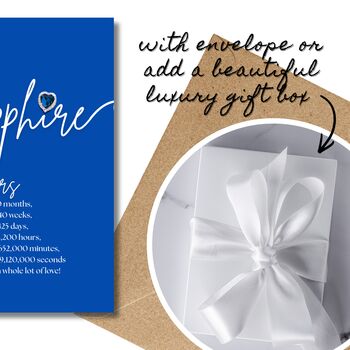 Sparkly Sapphire Anniversary Heart Card, 12 of 12