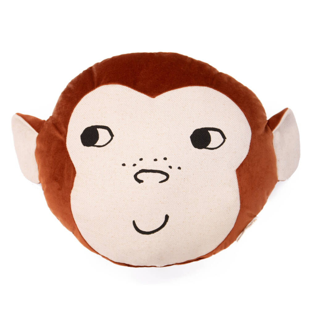Organic Cotton Monkey Cushion