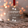 Puppy's First Christmas Personalised Dog Decoration, thumbnail 9 of 11