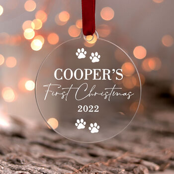 Puppy's First Christmas Personalised Dog Decoration, 9 of 11