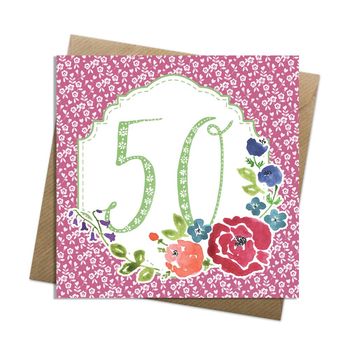 Floral Age Milestone Cards, 2 of 6