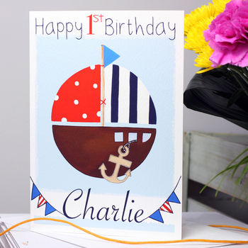Personalised Nautical Boat Any Occasion Card, 5 of 7