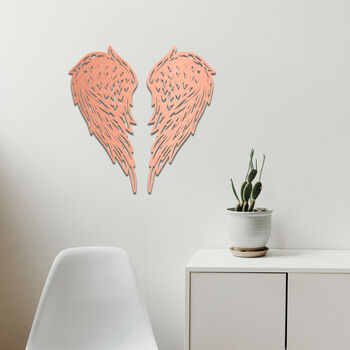 Angel Wings Sculpted Art: Feathered Wall Accent Decor, 4 of 9
