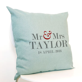 Personalised Mr And Mrs Cushion, 4 of 4