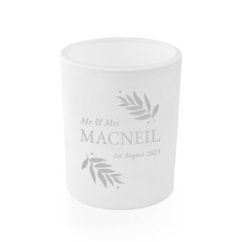 Personalised Wedding Date Candle Holder, 6 of 8