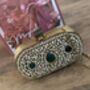 Madrid Brass And Kundan Clutch, thumbnail 3 of 6