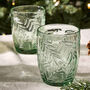 Set Of Four Laurier Green Tumblers, thumbnail 3 of 5