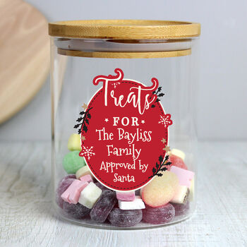 Personalised Christmas Cookie And Sweets Jar, 2 of 4