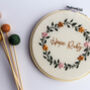 Personalised Name Floral Embroidery Decoration, thumbnail 1 of 6