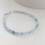Aquamarine Semi Precious Gemstone Bracelet, thumbnail 4 of 8