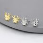 Spider Stud Earrings In Sterling Silver, thumbnail 4 of 12