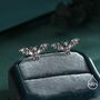Bat Skeleton Stud Earrings In Sterling Silver, thumbnail 2 of 11