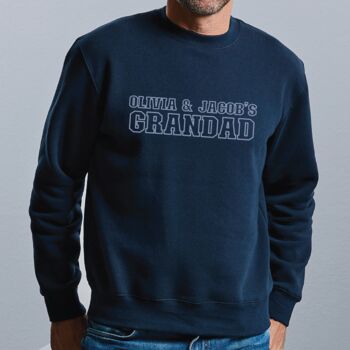 Personalised Varsity Kids Grandad Jumper, 2 of 8