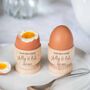 Personalised Wooden New Home Egg Cups, thumbnail 1 of 2