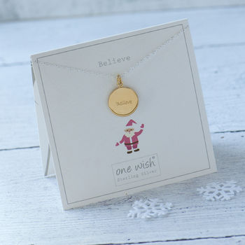 Christmas Believe Silver Necklace, 5 of 12