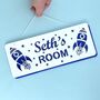 Personalised Rocket Children's Door Sign, thumbnail 1 of 12