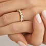 Gold Or Silver Diamond Style Cluster Ring, thumbnail 3 of 7