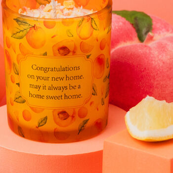 Citrus Blossoms Personalised Candle – Mandarin And Peach Fragrance, 3 of 7