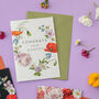 Champ De Fleur 'Congrats You're Married' Botanical Card, thumbnail 1 of 2