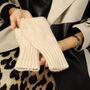 Cosy Cable Knit Plain Colour Medium Fingerless Gloves, thumbnail 5 of 12