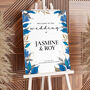 Blue Gold Wedding Welcome Sign, thumbnail 2 of 6