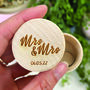 Personalised Mrs And Mrs Wedding Ring Box, thumbnail 3 of 3