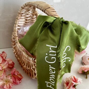 Personalised Flower Girl Basket With Optional Petals, 4 of 7