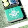 Personalised Tennis Hip Flask And Balls Tin Gift For Him, thumbnail 3 of 6