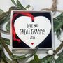 Love You Great Grandma Heart Hanging Christmas Ornament, thumbnail 4 of 7