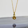 Citrine November Birthstone Gold Plated Silver Necklace, thumbnail 2 of 10