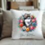 Personalised Husky Summer Floral Dog Wreath Cushion And Mug Gift Bundle, thumbnail 4 of 4