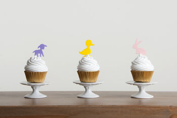 Children's Easter Cupcake Decorations Set Of Six, 5 of 5