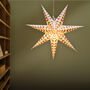 Nordic Leaf Traditional Christmas Decoration 60cm Paper Star Lantern, thumbnail 3 of 5
