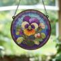 Pansy Stained Glass Effect Suncatcher, thumbnail 4 of 6