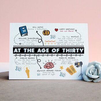 Personalised 30th Birthday Age Card, 2 of 4