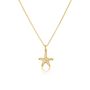 Maddalena Yellow Gold Plated Starfish Necklace, thumbnail 3 of 4