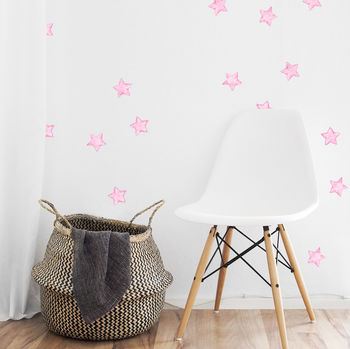 Watercolour Stars Wall Stickers, 4 of 8