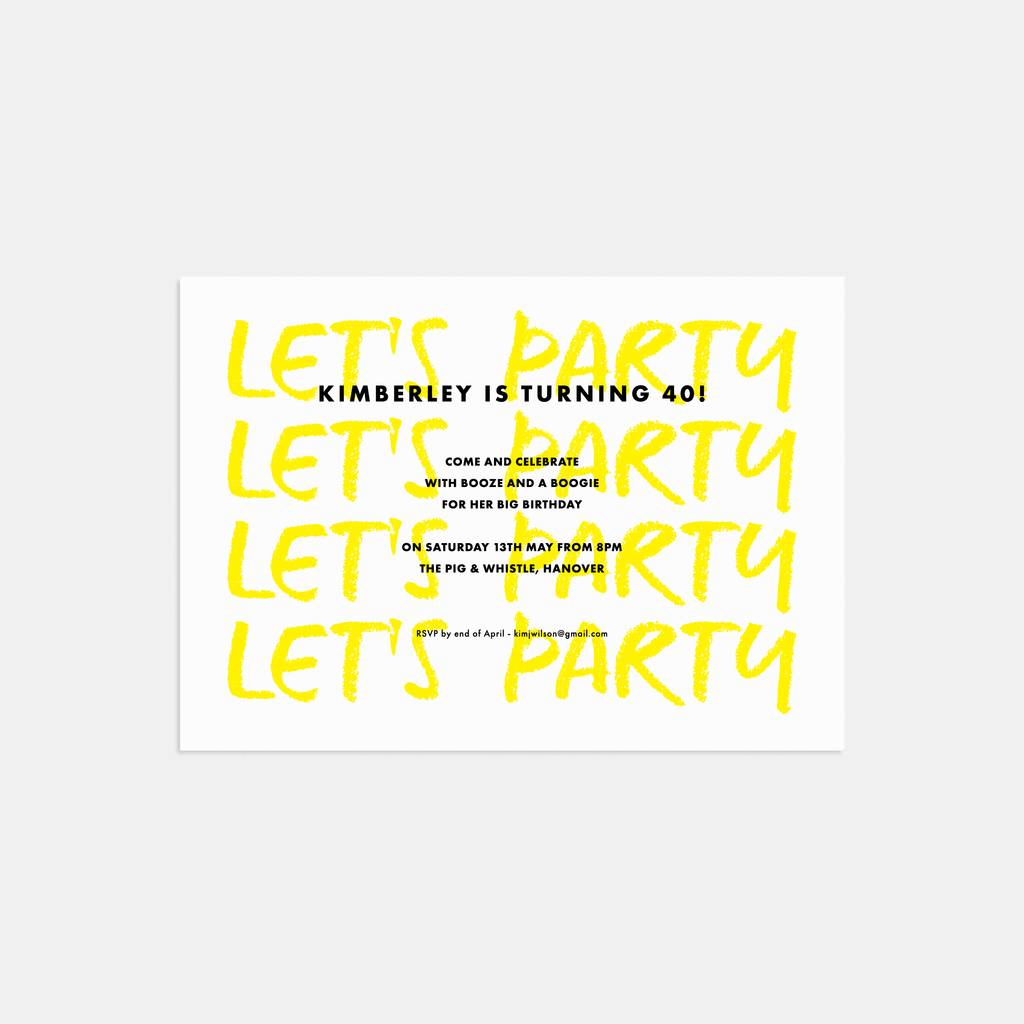 Image of 20 Partier Paint Brush Birthday Invitations, Blue/Pastel Pink/Pink