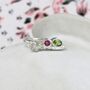 Peridot And Pink Tourmaline Flower Ring, thumbnail 3 of 7