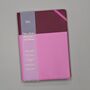 Vegan Leather Pocket Journal Burgundy And Pink, thumbnail 5 of 5