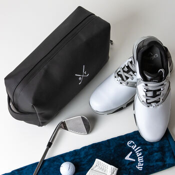 Personalised Pu Leather Golf Motif Shoe Bag, 5 of 5