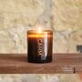 Amalfi Coast Soy Wax Candle In Amber Glass, thumbnail 1 of 5