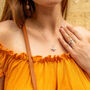 Matte Bumble Bee Sterling Silver Necklace, thumbnail 7 of 12