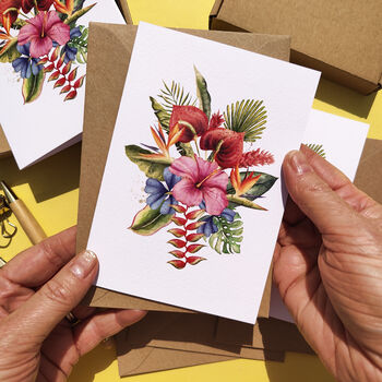 Tropical Flowers Note Cards And Envelopes, 5 of 5