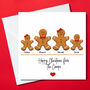 Personalised Gingerbread Family Christmas Cards, thumbnail 1 of 5
