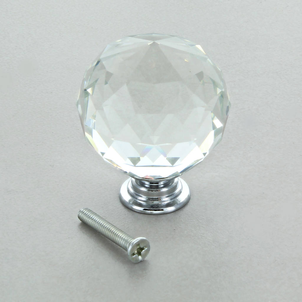 Crystal Cabinet  Knobs  Glass Kitchen  Cupboard Knobs  By G 