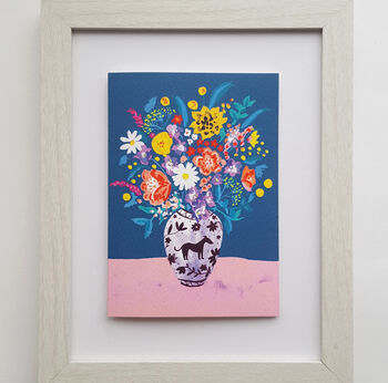 Painted Vase Of Flowers Greetings Card, 2 of 5