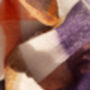 Orange Purple Plaid Warm Wrap Scarf, thumbnail 5 of 7
